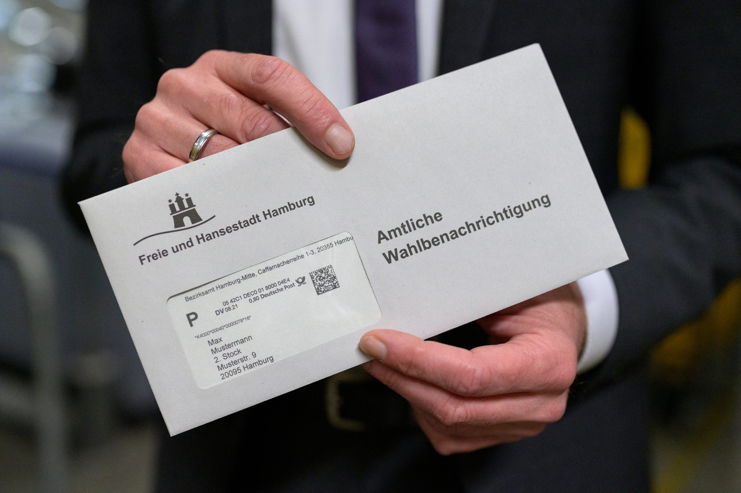 Die Wahlbenachrichtigung für die Bundestagswahl 2021.