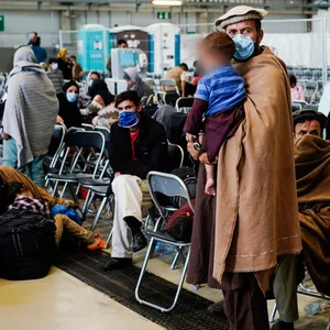 Evakuierte Afghanen in Ramstein. In vielen Fällen könnte es noch Jahre dauern, bis Familien wieder beisammen sind.