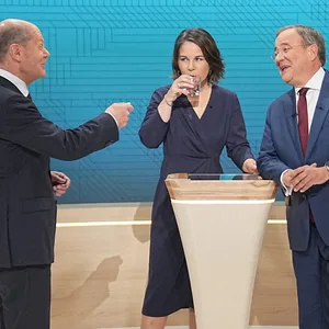 Scholz, Baerbock, Laschet