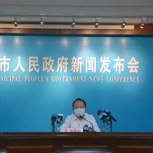 Covid-Pressekonferenz in Xiamen (China)