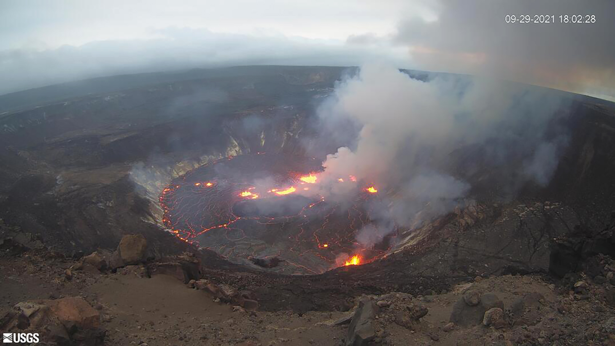 Vulkan Kilauea bricht aus