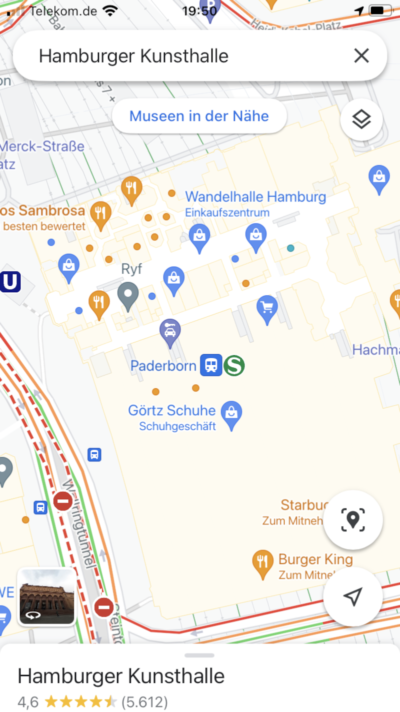 Google Maps HBF Paderborn