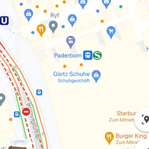 Google Maps HBF Paderborn