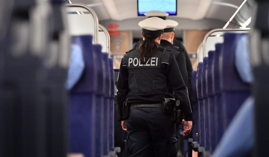Bundespolizei im Zug.