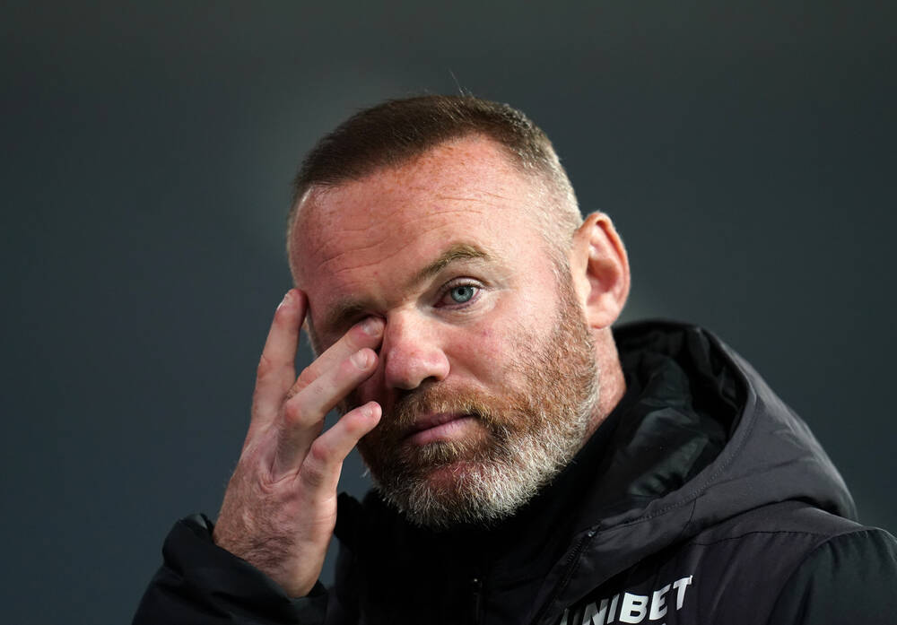 Wayne Rooney steht als Trainer von Derby County vor schwierigen Zeiten.