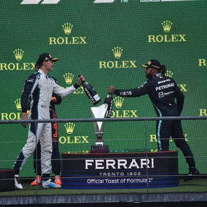 George Russell und Lewis Hamilton