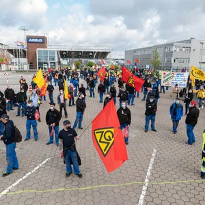 Protest bei Airbus