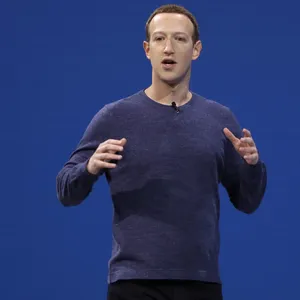 Mark Zuckerberg, Chef von Facebook/Meta hält eine Rede.