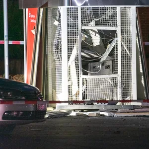 Der gesprengte Geldautomat in Stade.