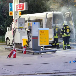 Feuer auf Tankstelle in Sittensen