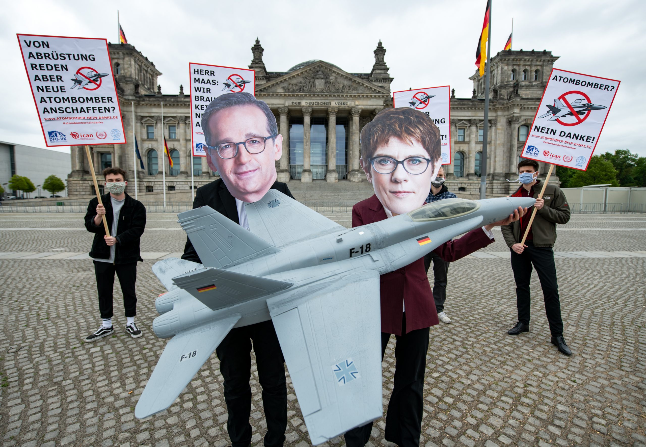 Protest gegen die US-Atomwaffen in Deutschland