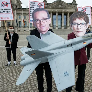 Protest gegen die US-Atomwaffen in Deutschland