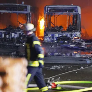 Großbrand Stuttgarter Verkehrsbetiebe