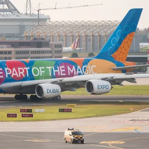 A380 landet in Hamburg