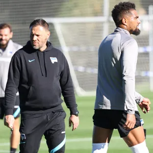 Pal Dardai und Kevin-Prince Boateng im Hertha-Training