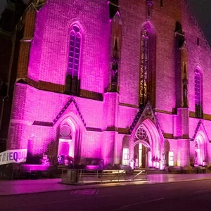 Bereits 2020 wurde anlässlich des Welt-Mädchentages die Hauptkirche St. Petri in Hamburg pink angestrahlt.
