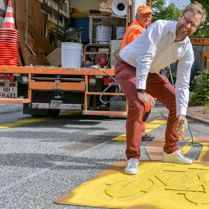 Pop-Up-Bikelane Beim Schlump Anjes Tjarks