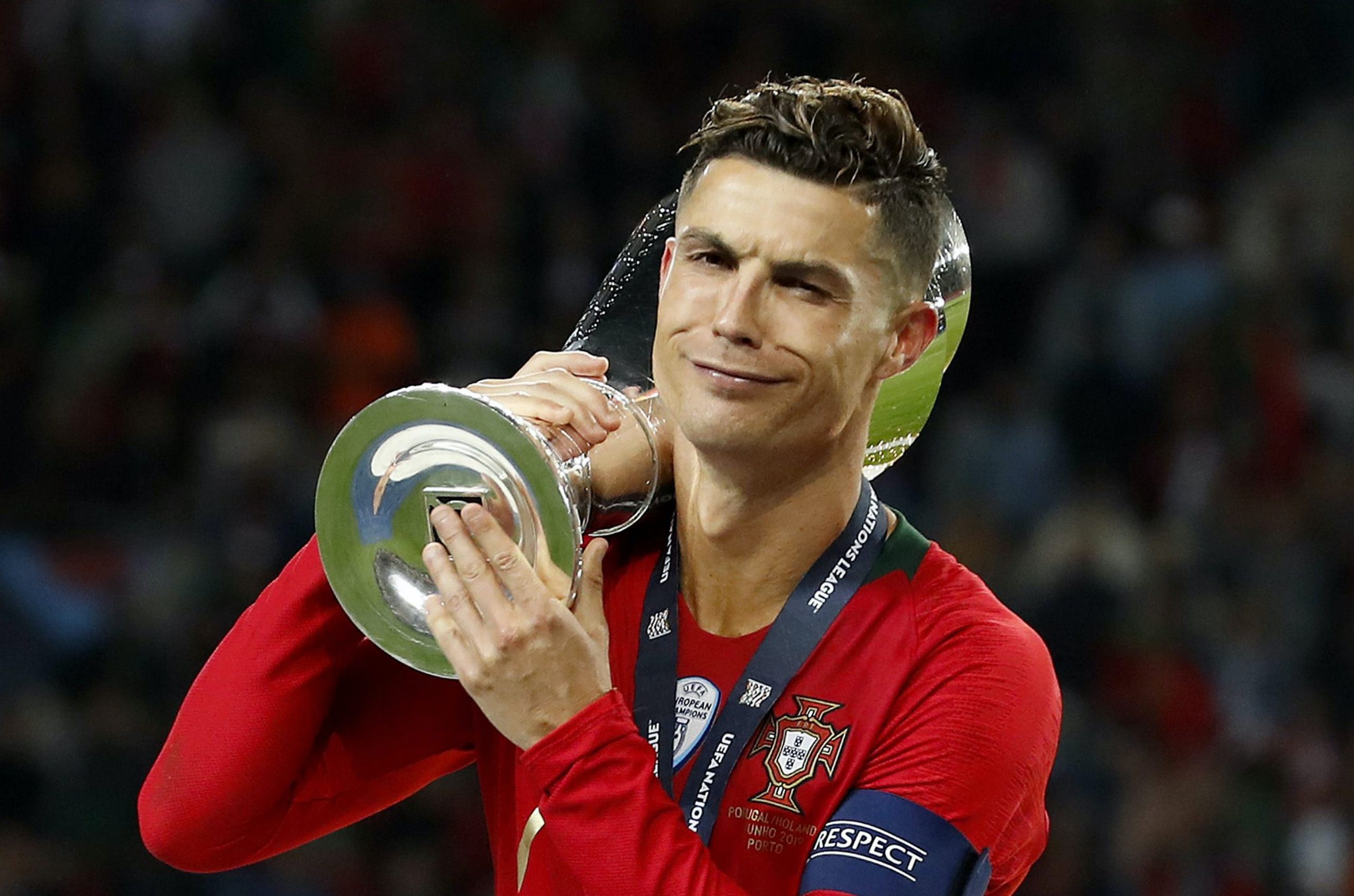 Christiano Ronaldo mit Nations League-Pokal