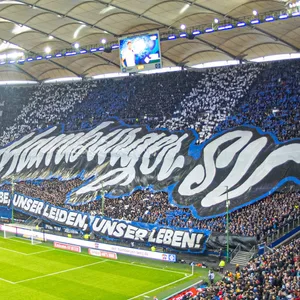 Die Nordtribüne im Volksparkstadion