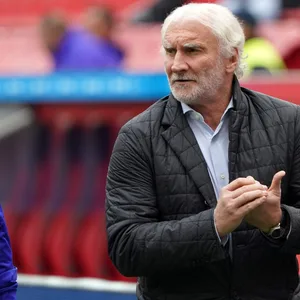 Rudi Völler im Stadion von Bayer Leverkusen