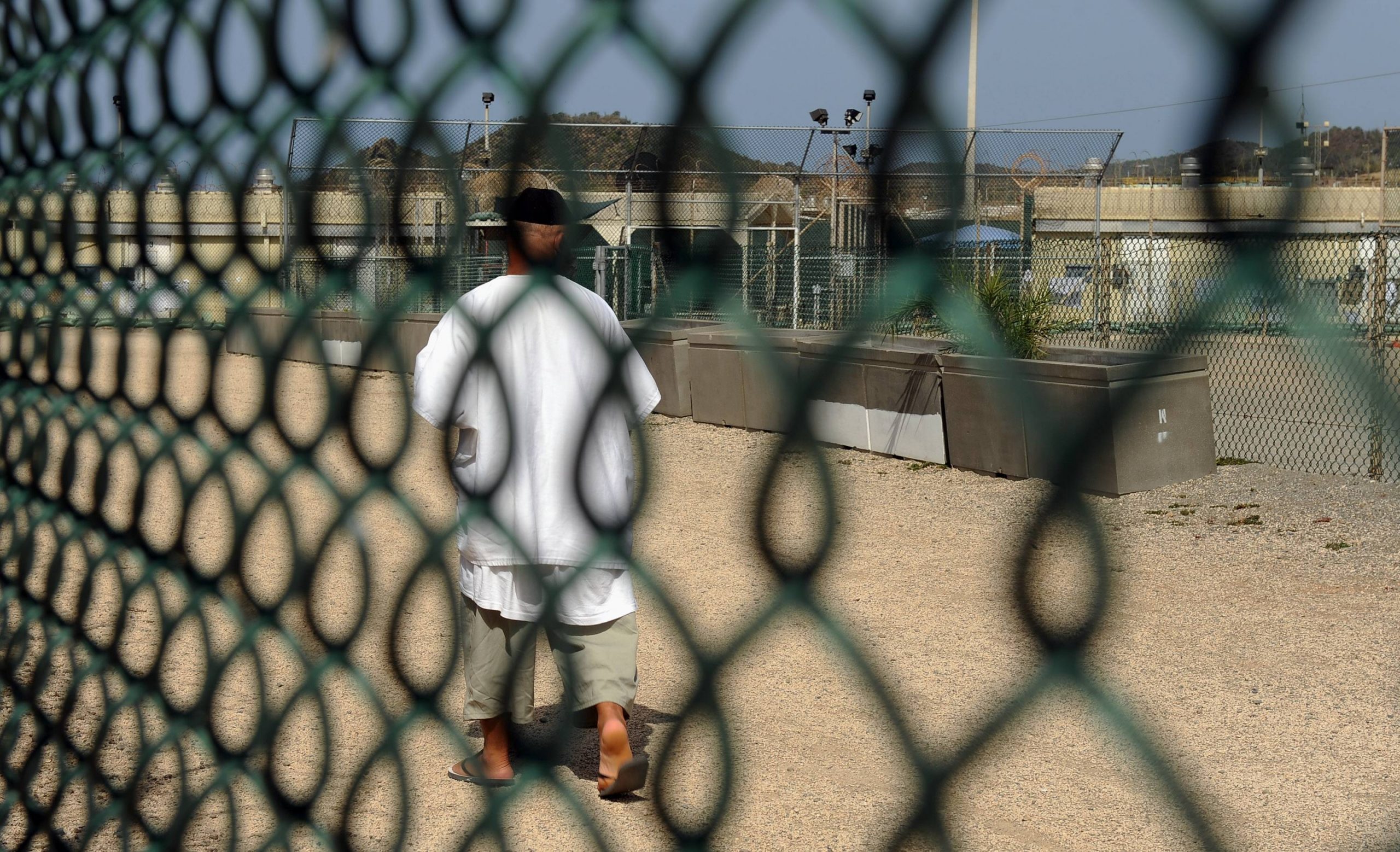 Ein Häftling auf dem Hof des berüchtigten Gefängnisses.