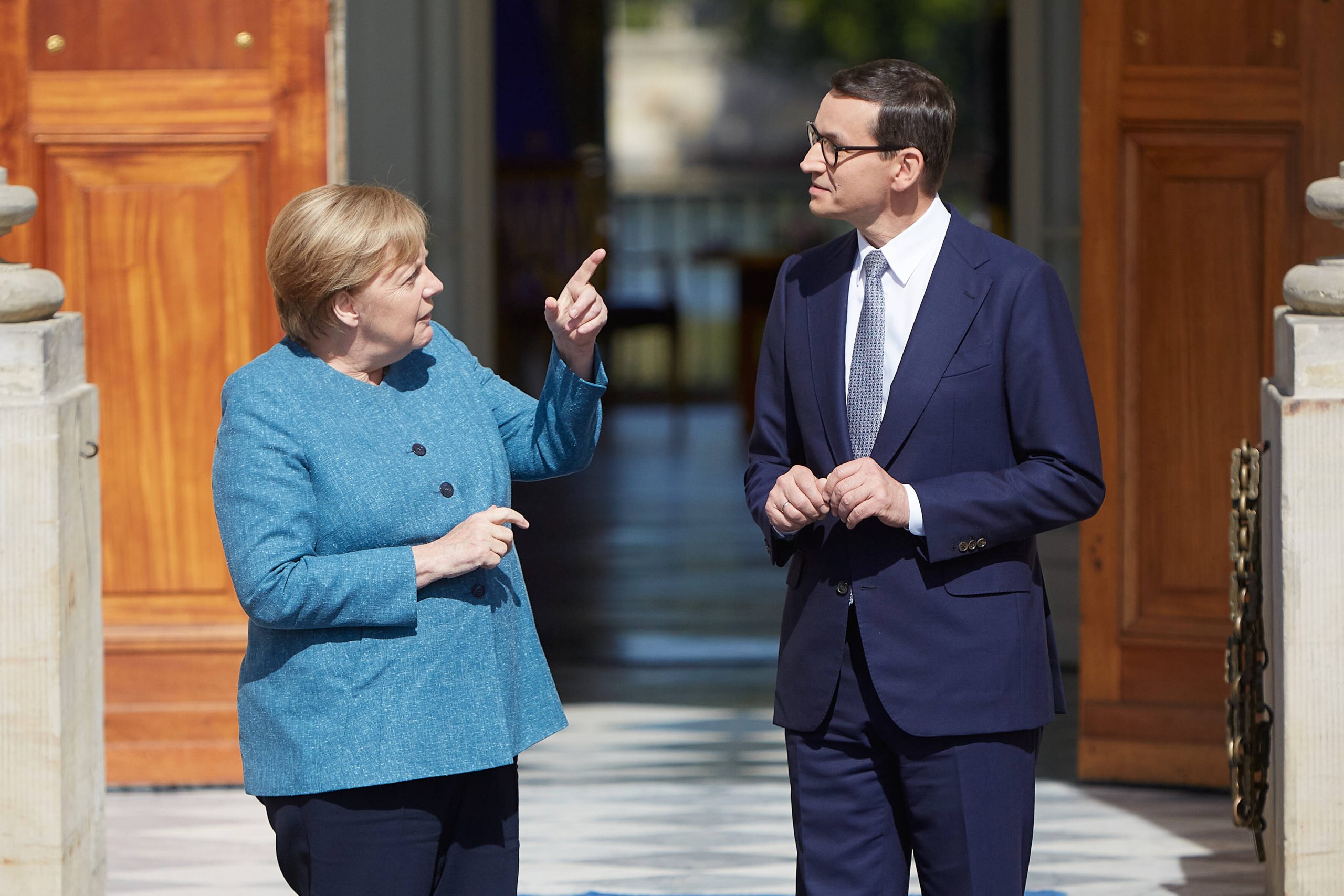Merkel bei ihrem Polen-Besuch