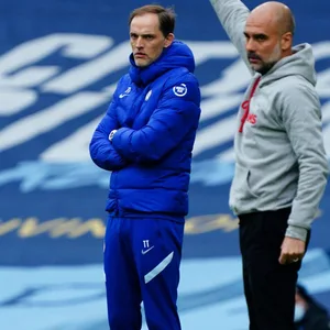 Die Trainer Thomas Tuchel und Pep Guardiola