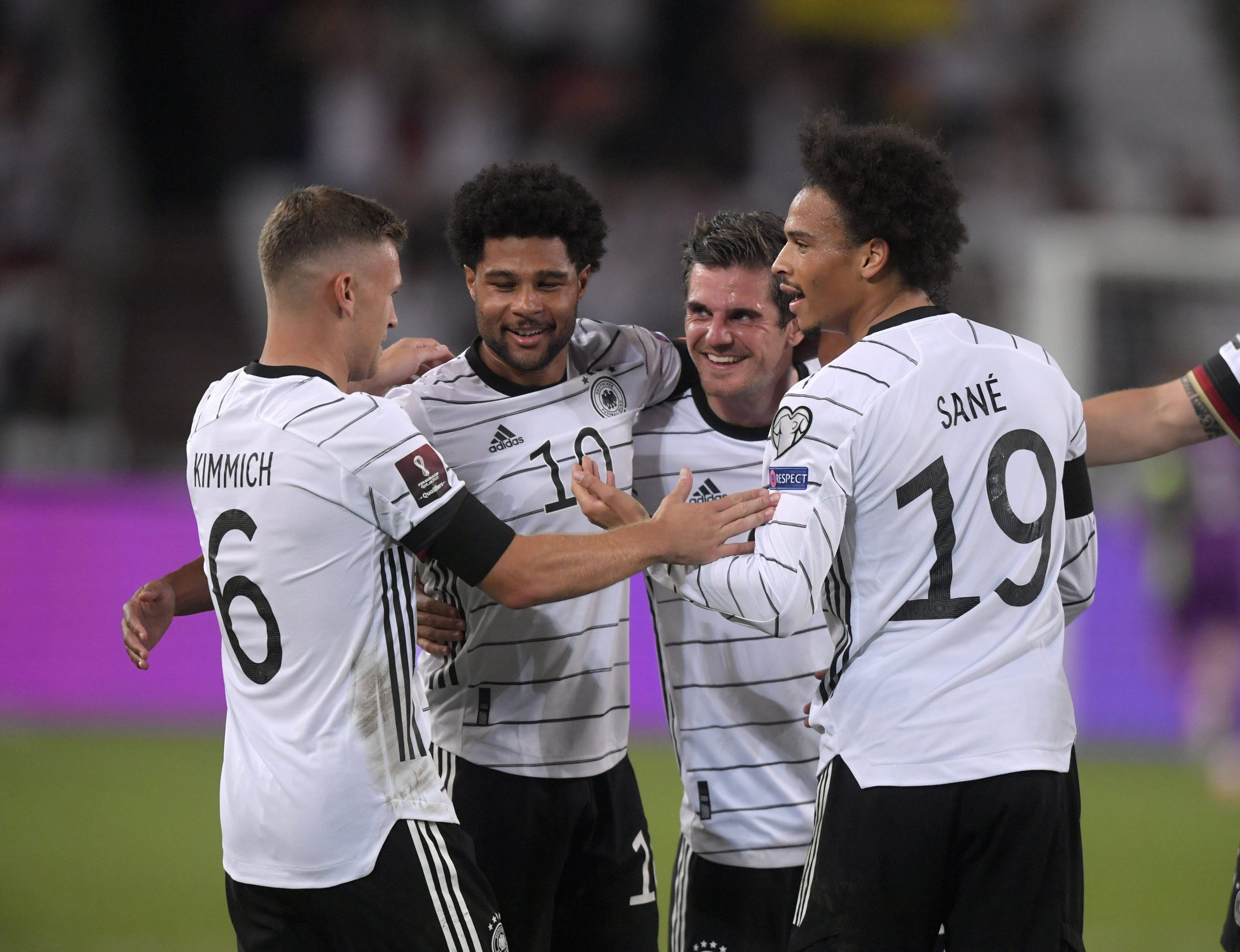 Die DFB-Stars bejubeln ein Tor für Deutschland.