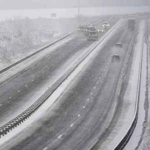 Schneechaos in Frankreich