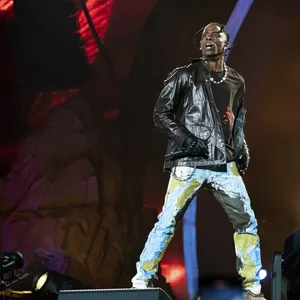 Travis Scott bei seinem Auftritt im NRG Park.