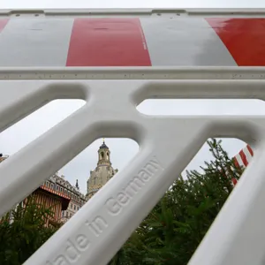 Absprerrung Weihnachtsmarkt
