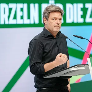 Robert Habeck bei einer Rede