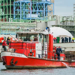 Das ausgediente Feuerwehrboot „Hoechst“
