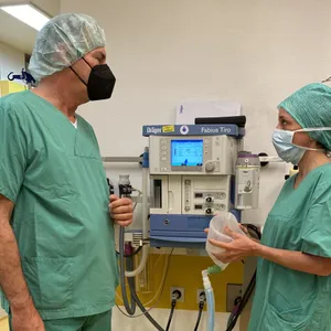 Mit Dr. Michaela Beyerle im OP