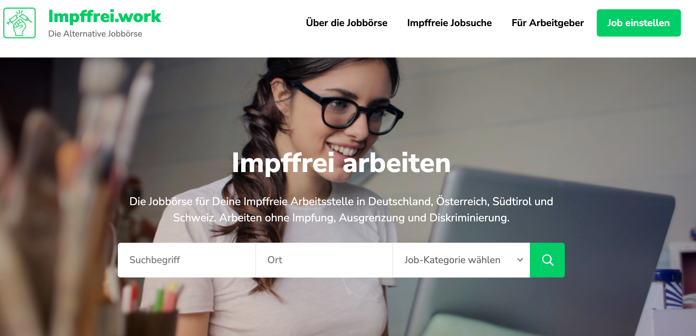 Auf der Jobbörse „Impffrei.work“ wird auch nach Ärzten gesucht.