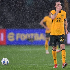 Jackson Irvine ist nach dem Schlusspfiff gegen China enttäuscht.