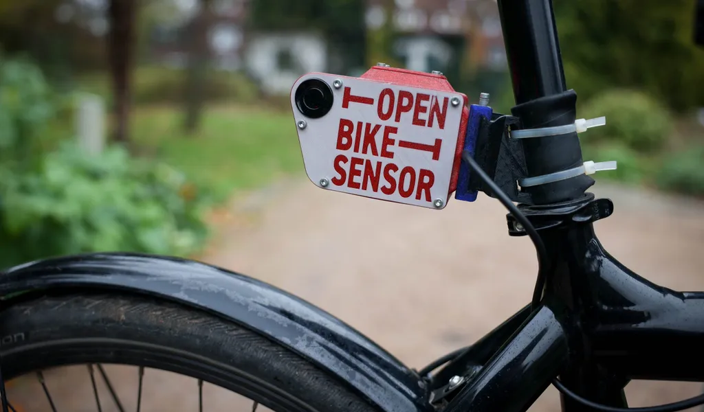 Der „Open-Bike-Sensor“ misst den Abstand zwischen Auto und Rad im Straßenverkehr.