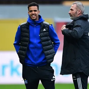 HSV-Trainer Tim Walter und Robert Glatzel