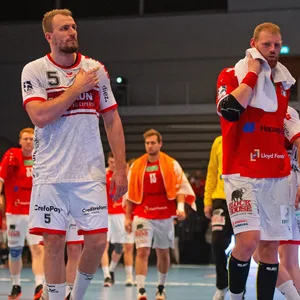 HSVH-Spieler Julius Kühn und Manuel Späth