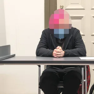 Der Angeklagte im Prozess
