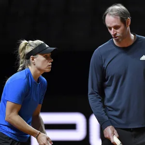 Tennisstar Angelique Kerber und Trainer Torben Beltz