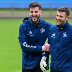 Marko Johansson und Daniel Heuer Fernandes vom HSV