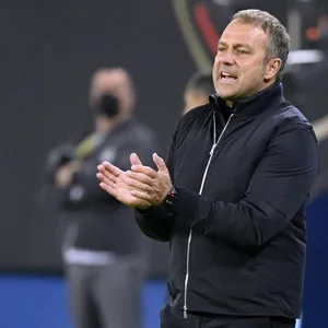 Bundestrainer Hansi Flick im Volksparkstadion