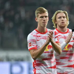 Dani Olmo (l.) und Emil Forsberg