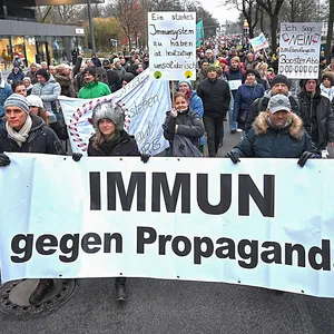 Demonstrierende in Hamburg.