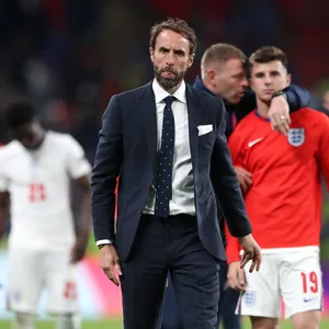 Englische Fußball-Nationalmannschaft um Trainer Gareth Southgate