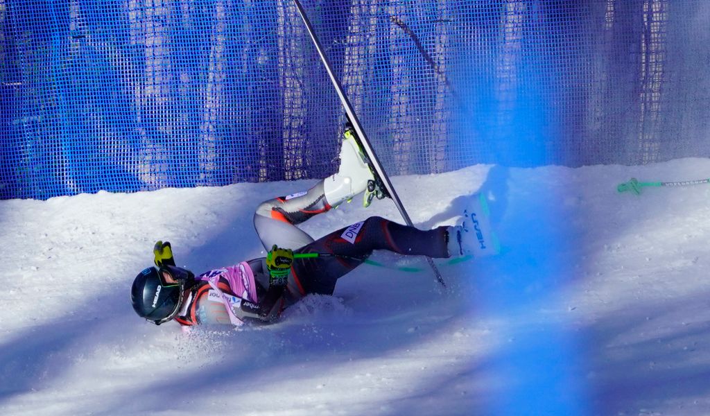 Kjetil Jansrud nach seinem Sturz beim Ski Weltcup in Beaver Creek