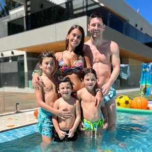 Lionel Messi mit der Familie
