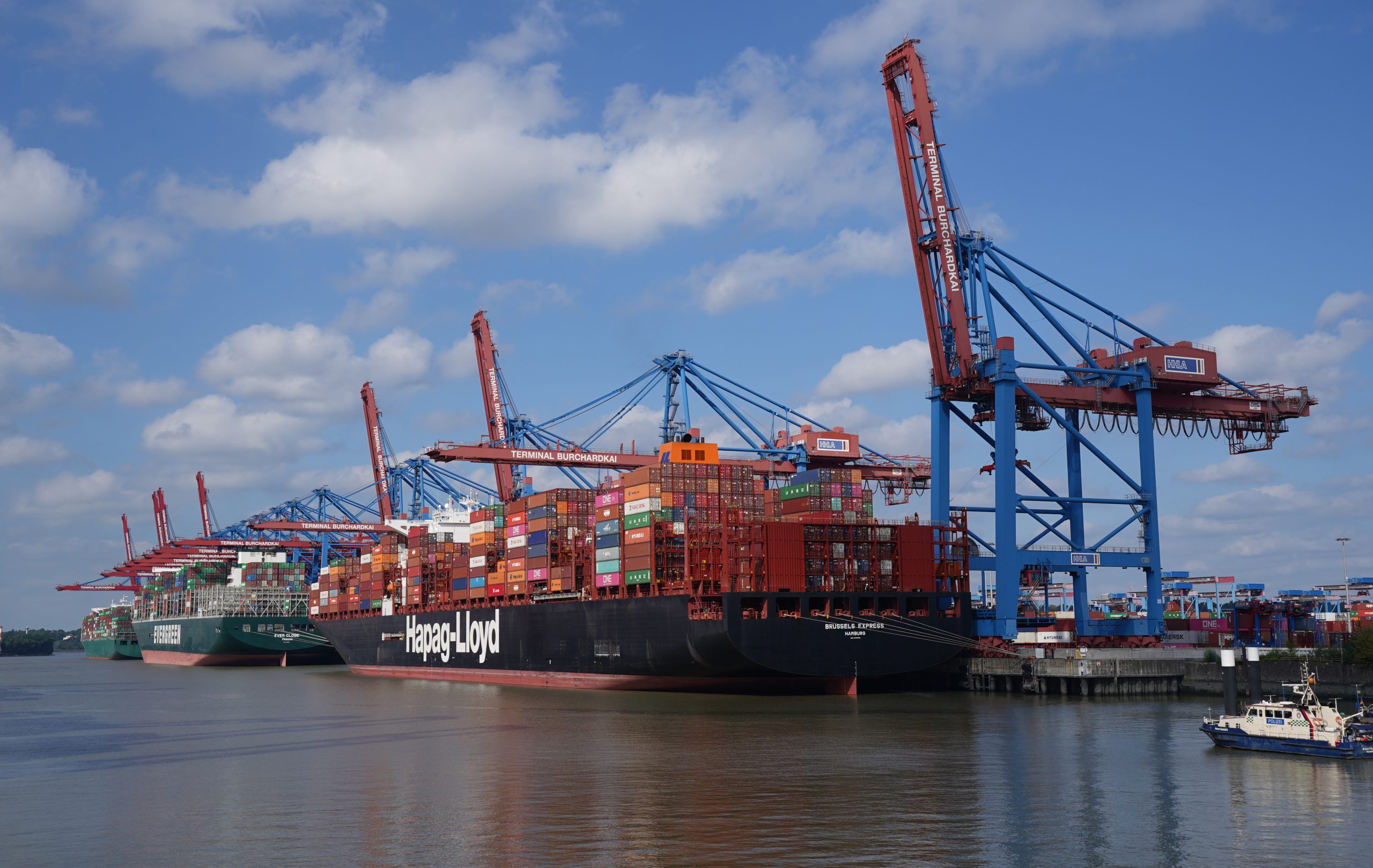 Der Container Terminal Burchardkai im Hamburger Hafen.