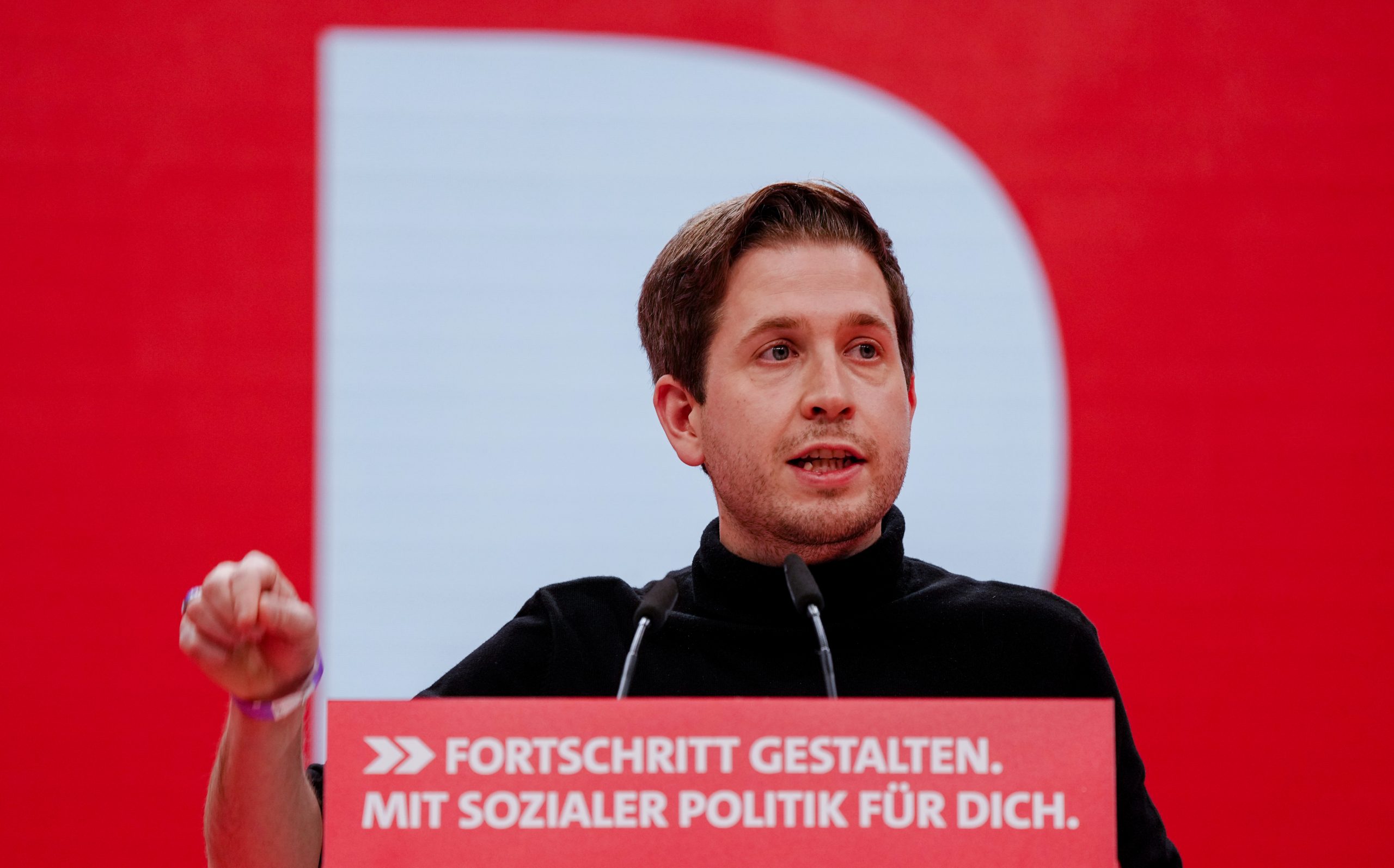 Kevin Kühnert, neugewählter SPD-Generalsekretär, beim Bundesparteitag seiner Partei.